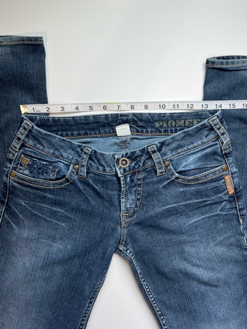 Silver Jeans Low Rise Flare Denim Blue Jeans Women's Size 28/33 Y2K Western Boho - Picture 8 of 12